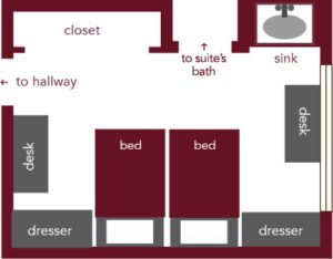 Dixon Residence Hall Room Layout